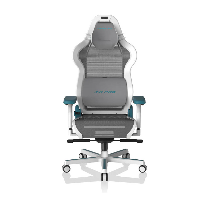 DXRacer Air Pro Oasis Gaming Chair, Ultra-breathable Mesh, 4D Armrests, Magnetic Lumbar Support, 135° Adjustable Back Angle, 2.36"" Caster Wheels, 100Kg Weight Support, Gray-Blue | AIR-R1S-WQ.G-B4